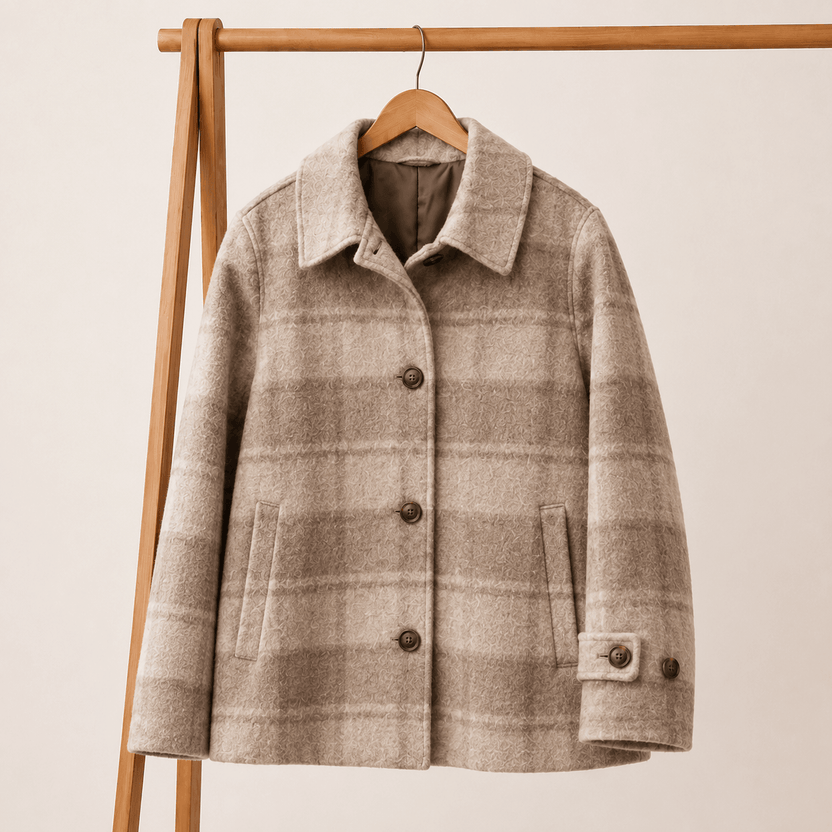 The Checked Transit Coat Main image